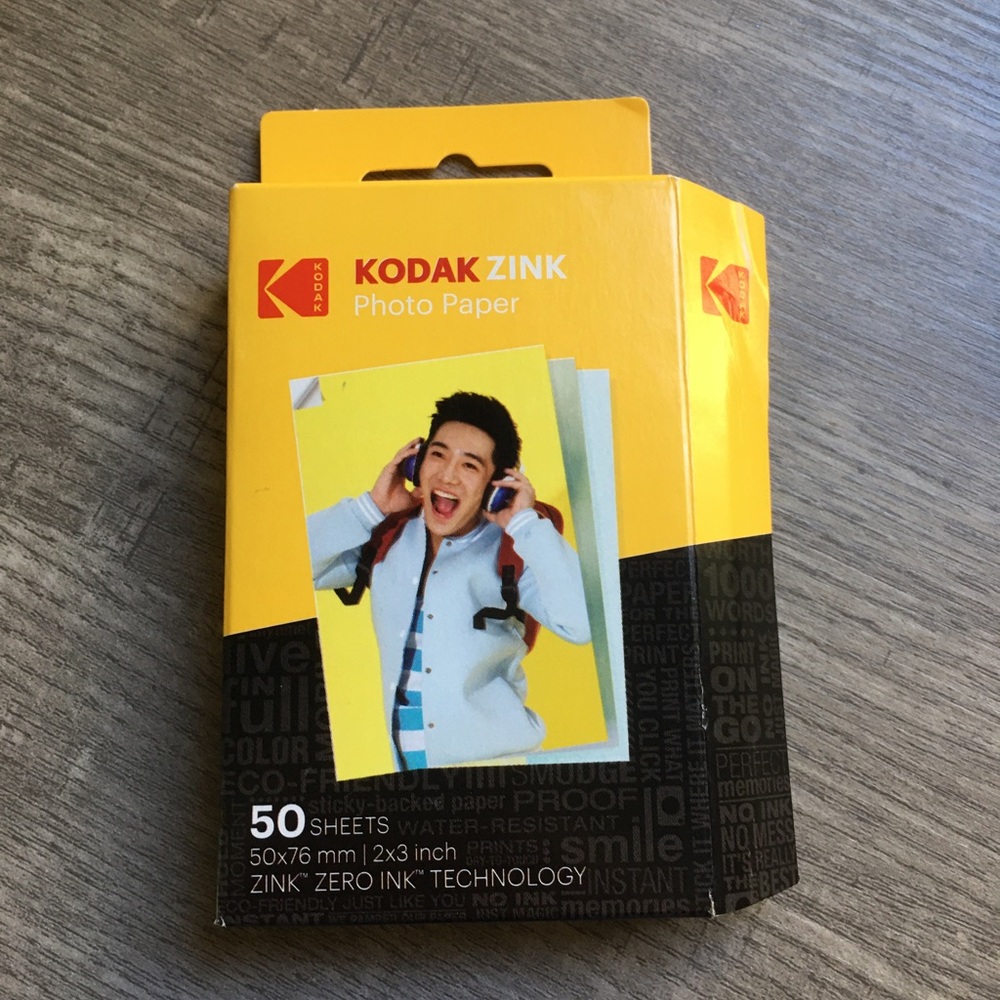 Kodak Zink Photo Paper 50 Sheets (50x76 mm| 2x3 inch ZINK ZERO INK TECHNOLOGY)